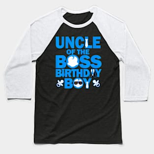 Uncle Of The Boss Birthday Boy Baby Family Party Decor Baseball T-Shirt